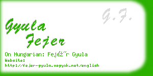 gyula fejer business card